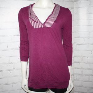 Purple stripped hooded long sleeve by Massini size Medium